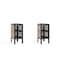 Manhattan Comfort End Tables, 11.81 in W, 15.94 in L, 24.41 in H, Natural Cane 2-NSCA01-BK - alternate 1